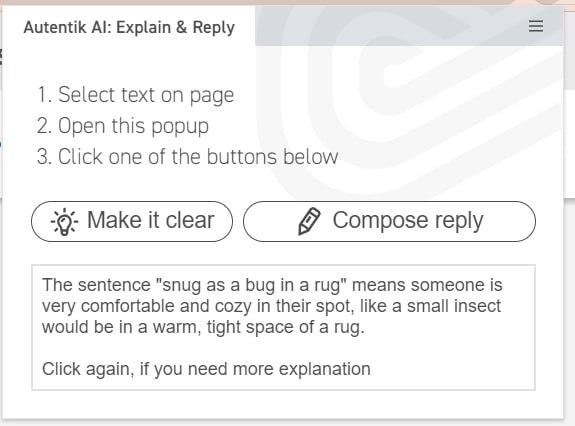 Autentik_AI's tweet photo. @thecollegehill We don't say that it understands something, but we say that it explains hidden meanings. Let me provide you with some examples given by our users. https://t.co/aLddj5q6r8