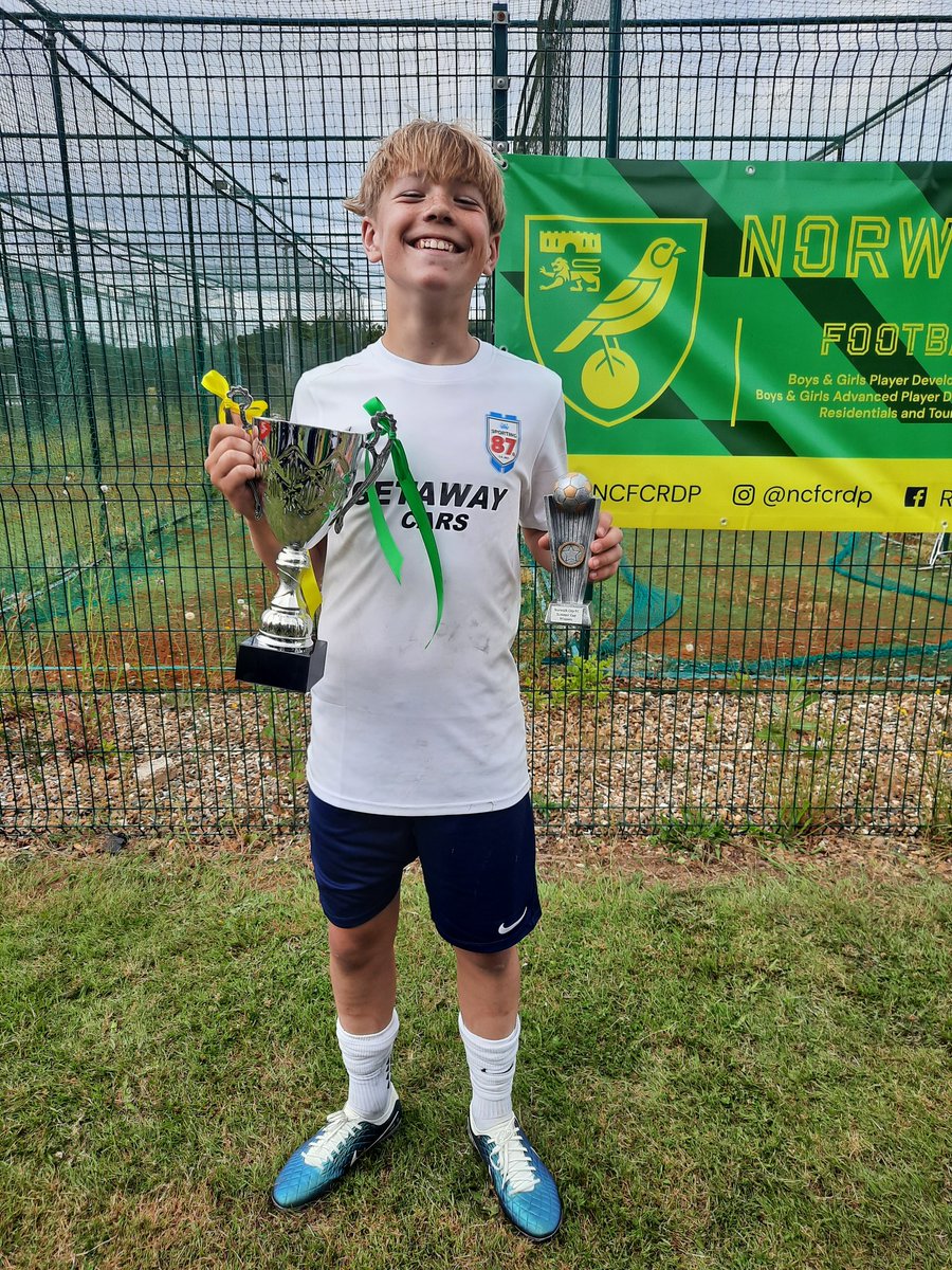 Proud of this one today and his whole squad. Scored 2 amazing goals in the final that were worthy of the match winning performance from the whole team at Linton in the @NCFCRDP summer Cup
<a href="/NorwichCityAcad/">Norwich City Academy</a>