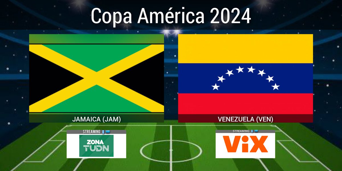 TVDELDEPOR_4's tweet photo. #CopaAmerica - #CopaAmericaEnVIX #NuestraCopa
Jamaica 🆚 Venezuela
18:00 HRS
📱💻 @Zona_TUDN en @VIX MEX
🎙️ @AgomezlunaM
🎙️ @ramon_aranza
🎙️ @marccrosas https://t.co/MQR9gzDrqc