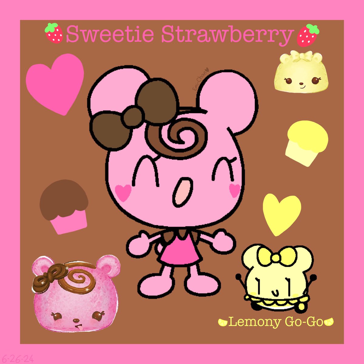 Banana and Strawberry Cuppies 🧁 #myart #numnoms #mgaentertainment