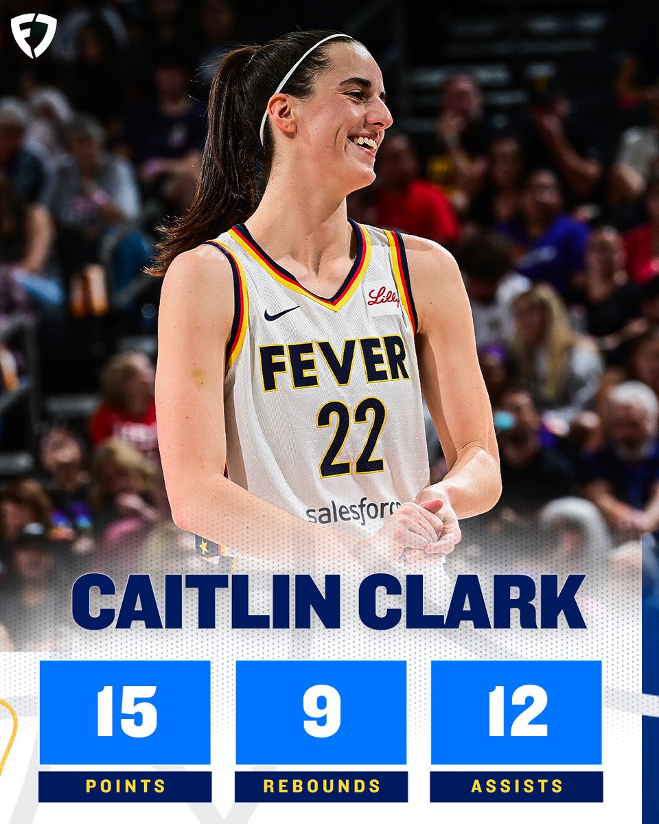Caitlin Clark was 1 REBOUND AWAY from a triple double (+2700) 🤯

Would've been the first rookie triple-double in WNBA history 👀

#WNBA | #FeverRising