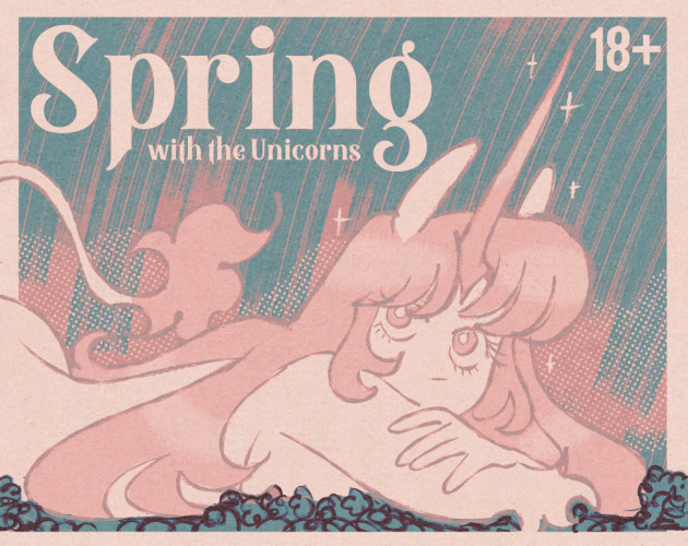 taylor_titmouse's tweet photo. 🌺SPRING WITH THE UNICORNS🌺
A short and sweet day in the life of Laurestine the unicorn, and the rivalry between two hotblooded suitors determined to mate her.
(T4T, frotting, dominance)
Available for FREE on itchio!
https://t.co/sG1uQf1Tq8
Happy Pride!🏳️‍⚧️ https://t.co/bMjkxASHAF