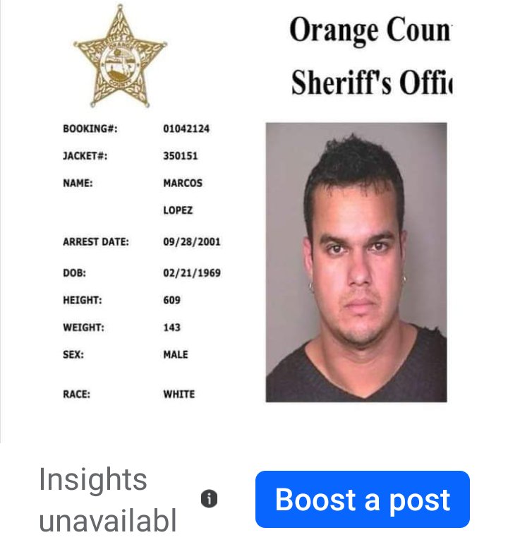 WNHATV's tweet photo. Sheriff Marco Lopez hid his arrest records from the people of Osceola county. He was arrested for 2 felony counts, had to appear in court for 2 domestic violence hearings, was demoted and then fired from Sheriff's office. Go to https://t.co/yo2fKvjEPC https://t.co/dXKSNIpBMC