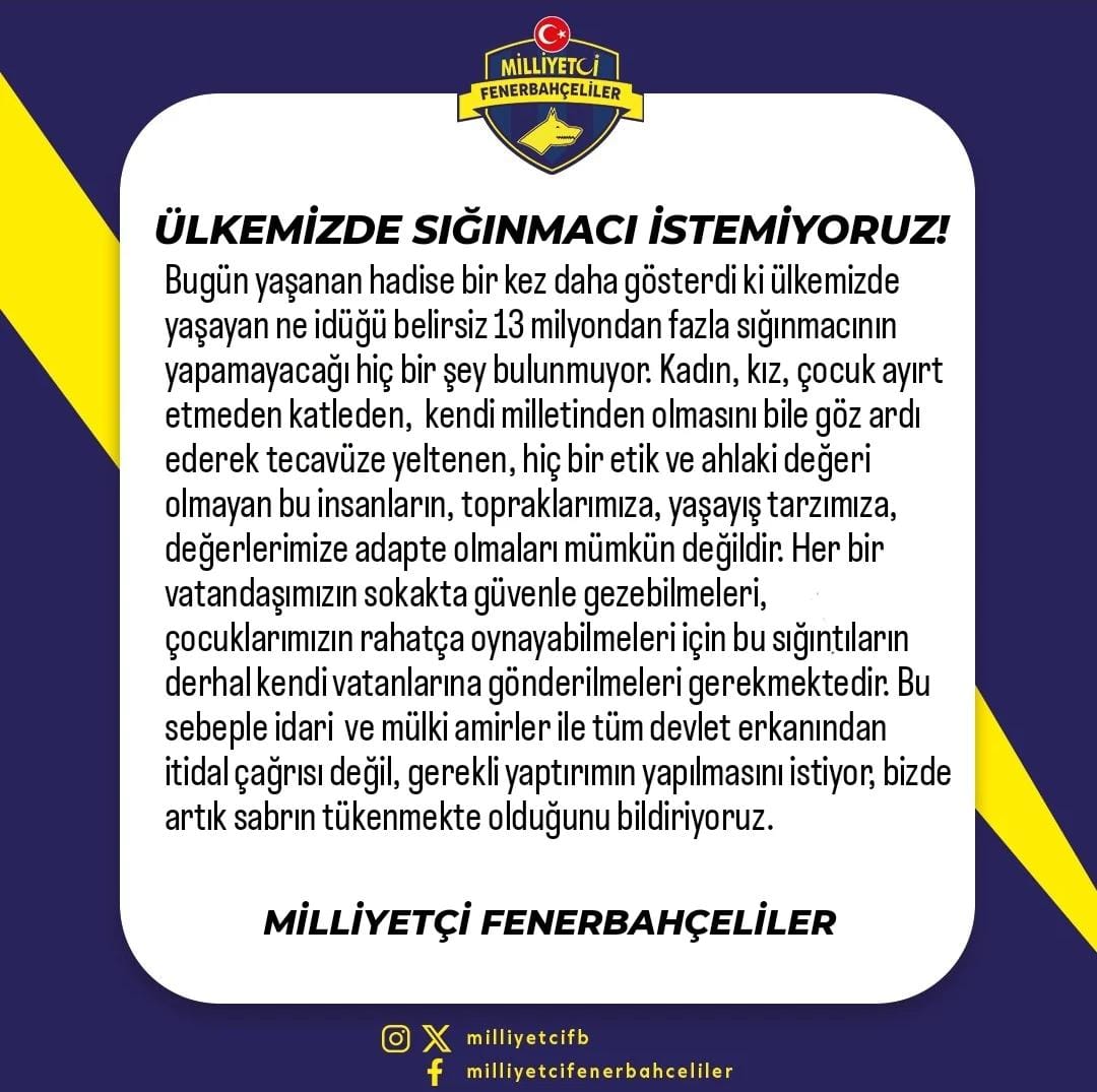 ÜLKEMİZDE SIĞINMACI İSTEMİYORUZ!
#Kayseri