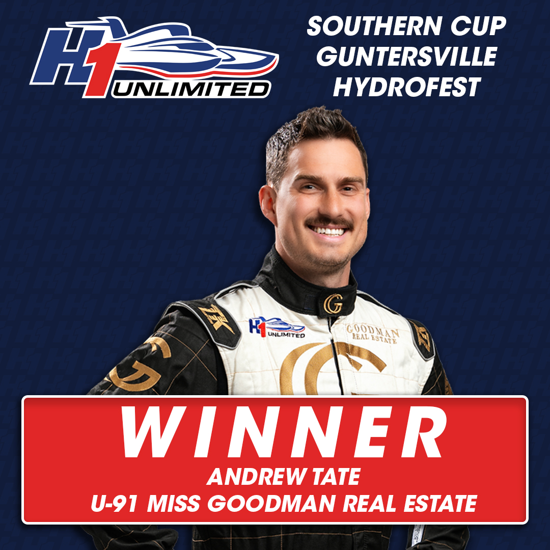 Andrew Tate in the U-91 Miss Goodman Real Estate is your 2024 Southern Cup Champion!

<a href="/missmadisonrt/">Miss Madison</a> | <a href="/GvilleHydroFest/">Guntersville Lake HydroFest</a>