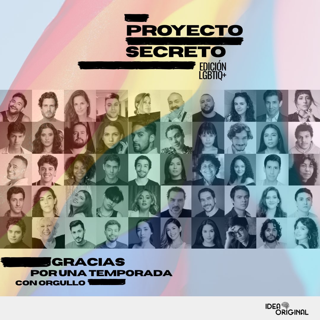 Terminó #ProyectoSecreto ! 

Esta vez, además de actuar, asumí la producción y el reto de invitar a 40 artistas para que lean las historias de 6 dramaturgxs de la comunidad LGBTIQ+ 

Gracias siempre a ellxs y a mi súper equipo de producción por esta maravillosa temporada ☺️✨