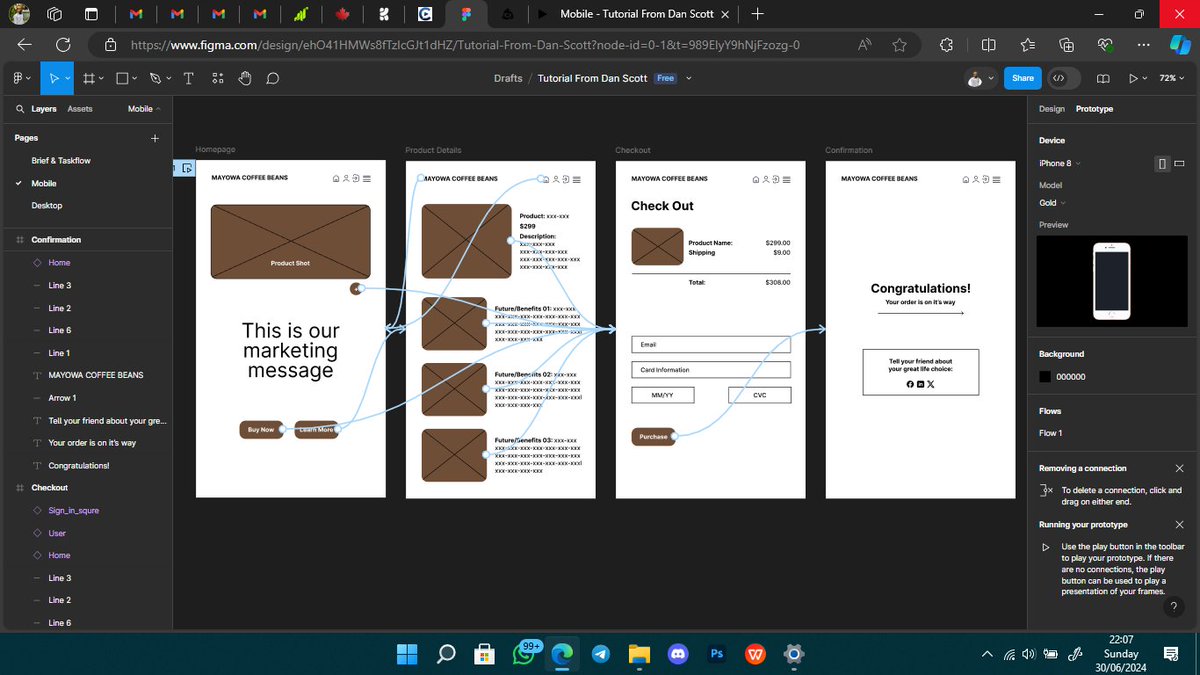 Favour_Bao's tweet photo. Finally!! I was able to prototype my UI.😀
Its a long journey though, but I'll keep on pushing.🙌
I'll be testing it on my phone and show the video.

Day Three😍

#UI #UX #UIUX #prototype #design #figma https://t.co/2ttUOxsa7g