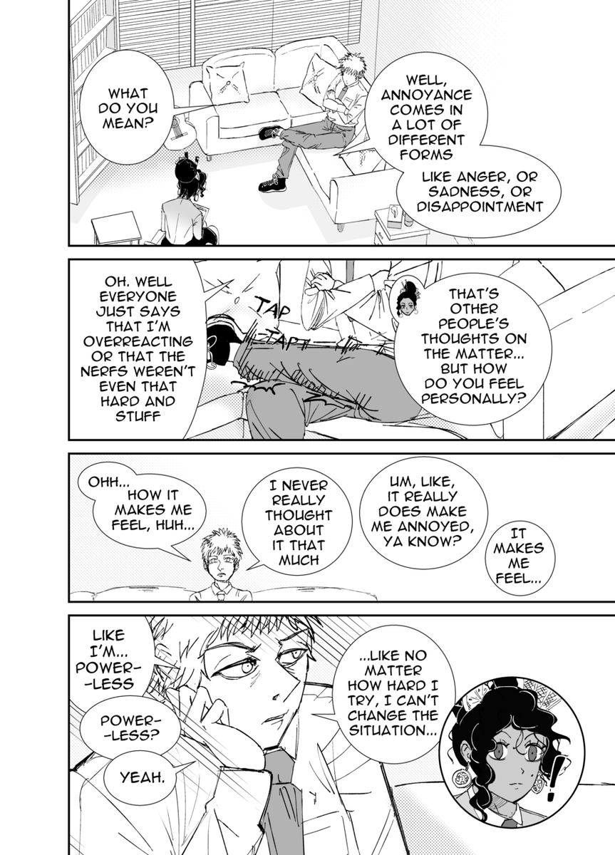 TJammy98's tweet image. I made a new series called FGC Therapist!
A therapist set up a new business called 'FGC Therapies'. All of her clients are gamers, but she can't figure out why.

(1/3)