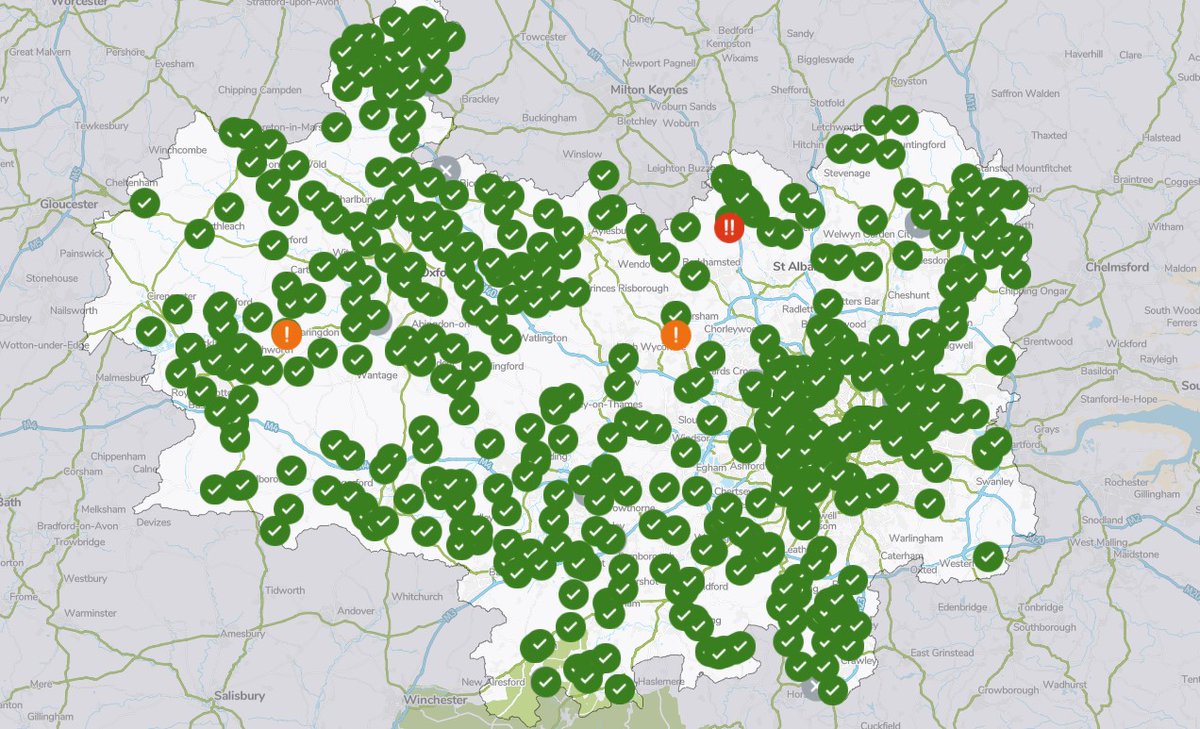Markyate sewage works is the only <a href="/thameswater/">Thames Water 💧</a> asset discharging tonight. Now 2464 hours for the year, straight into the #RiverVer chalk stream. It's surely a leading candidate for investment. No significant rain in weeks <a href="/EnvAgencySE/">Environment AgencySE</a>. Spills have been happening since the 1980s..