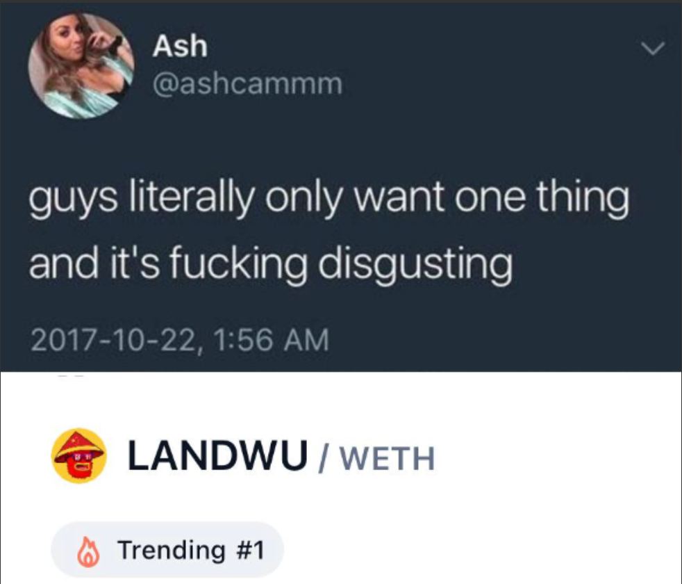 WU BACK ON TOP.

$7.5M TMC
3.1k members TG.
3.1k X followers.
2.7k holders.

NEVER FADE THE POWER OF COMMWUNITY. 

$LANDWU <a href="/LandWuEth/">Chinese Landwolf</a> <a href="/JakeGagain/">JAKE</a> #ethereum