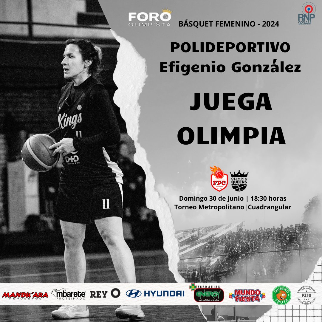 🏀 #Básquet | Olimpia Queens

𝐇𝐎𝐘!

🔚 Último juego para cerrar el cuadrangular del Torneo Metropolitano de Básquet Femenino 2024. 

¡ Fuerza Chicas ! 

#GoQUEENS #ForoLlenodeGlorias #Avengers <a href="/rnpy920am/">Radio Nacional AM</a>