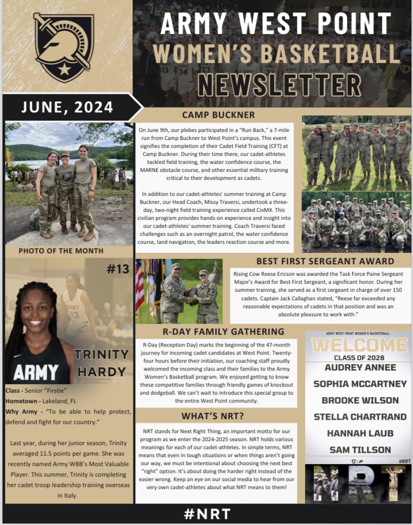 ArmyWP_WBB's tweet image. June has been a busy month!! Check out what we’ve been up to ⤵️⤵️

#GoArmy | #NoExcuses |#NRT