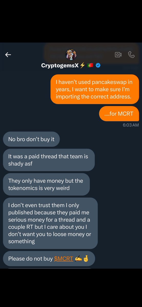 nordin_eth's tweet photo. Holy shit this guy really is an idiot rofl

They paid him “serious money” and he promoted the scam to his followers, while knowing it was a scam.

Not an ounce of respect for this two faced loser 🤡 @bestcryptotoken @BestcryptogemsX 

Thanks for exposing him @Ryoshi_versX https://t.co/AVvQDdHsu8
