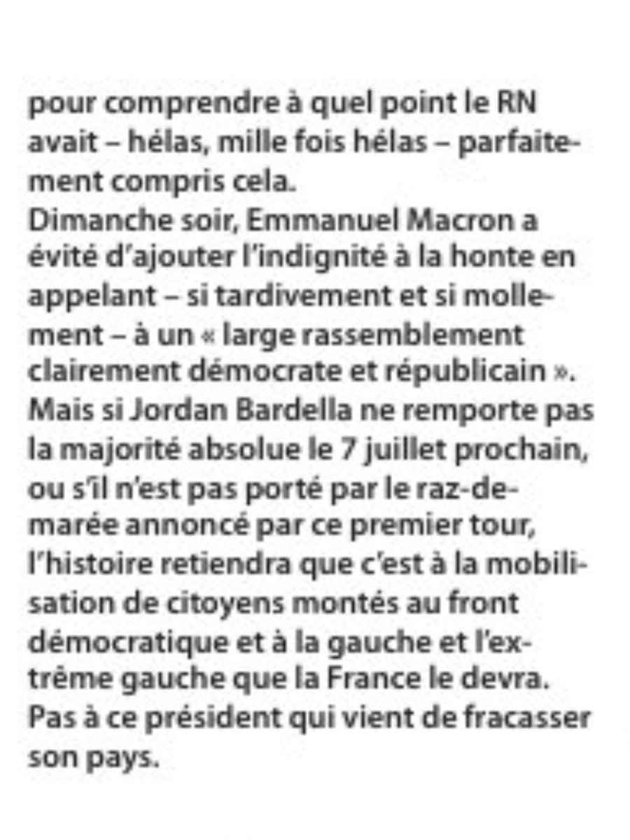 L'éditorial du quotidien belge Le Soir qui dit tout