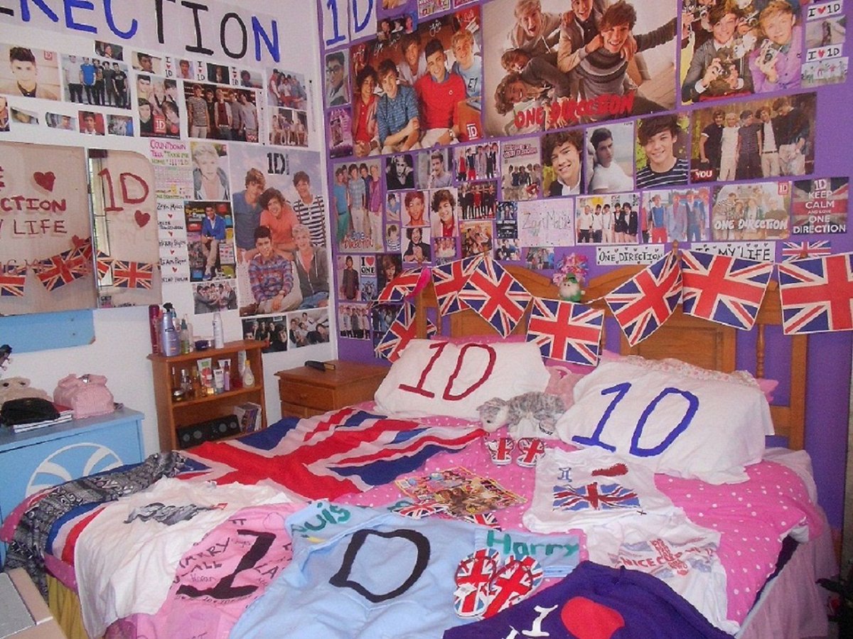 Everyone, I hope you enjoy my bedroom, Now I took this in 2013 and uploaded it to Google with my mother's permission, so if you see this on Google, now you'll know it's mine, I framed the shirts on the bed and moved a bunch of posters around I moved the flags above my closet door