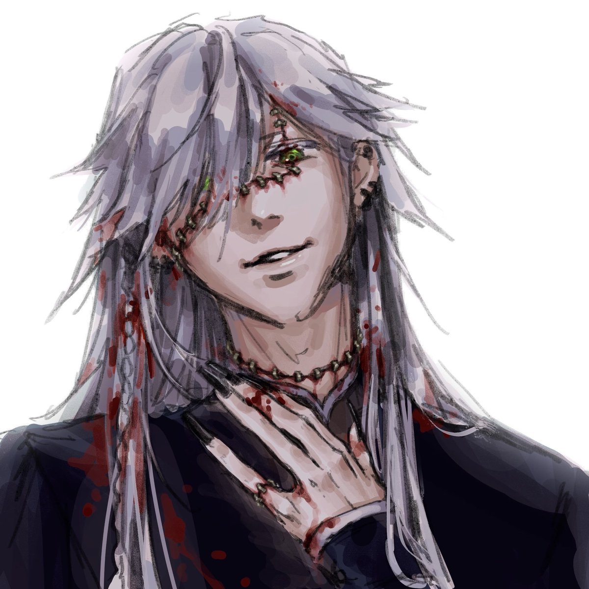 Aghw18's tweet photo. I was rewatching face off again
#blackbutler #kuroshitsuji #undertaker https://t.co/0q1U7kkJPZ