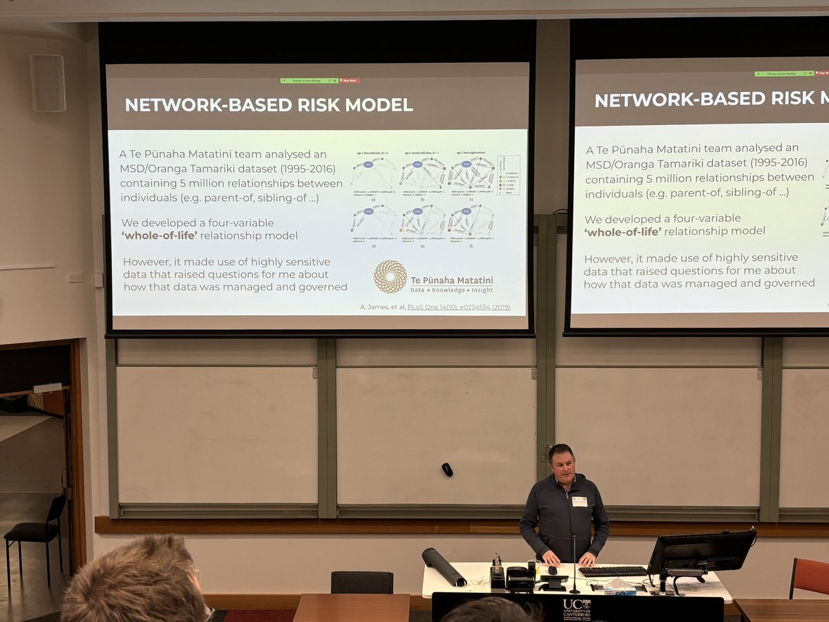 Prof. Shaun Hendy talking about Network-based Risk Model. Very cool!