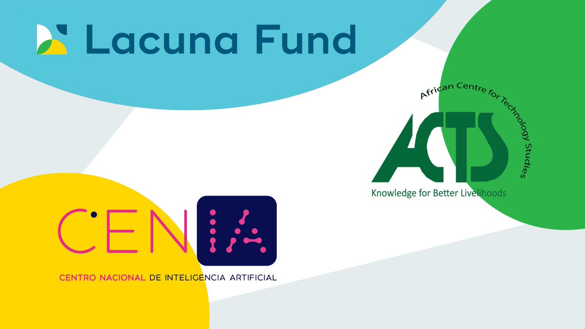 Lacuna Fund (@lacunafund) on Twitter photo New this year, <a href="/ACTSNET/">ACTS</a> and <a href="/cen_ia/">CENIA - Centro Nacional de Inteligencia Artificial</a> are serving as our first-ever Lacuna Fund Hubs! ACTS will support #AntimicrobialResistance RFP and CENIA will support the #NaturalLanguageProcessing RFP.
Learn more!
lacunafund.org/apply/
acts-net.org
cenia.cl/en/home/ New this year, <a href="/ACTSNET/">ACTS</a> and <a href="/cen_ia/">CENIA - Centro Nacional de Inteligencia Artificial</a> are serving as our first-ever Lacuna Fund Hubs! ACTS will support #AntimicrobialResistance RFP and CENIA will support the #NaturalLanguageProcessing RFP.
Learn more!
lacunafund.org/apply/
acts-net.org
cenia.cl/en/home/