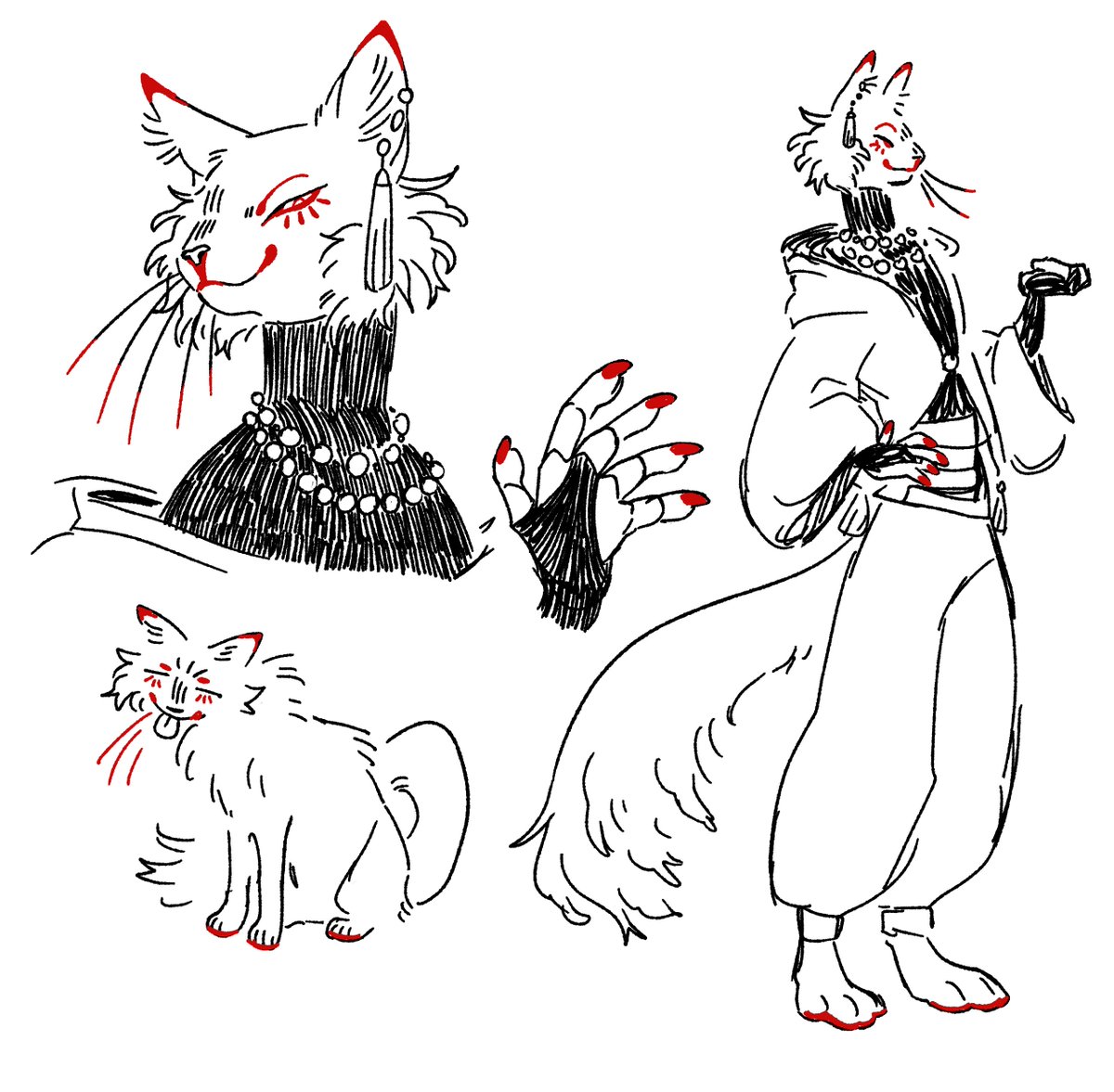 frog_croaks's tweet image. i am not immune to making a pretty kitty oc. ruining my mammal hater legacy