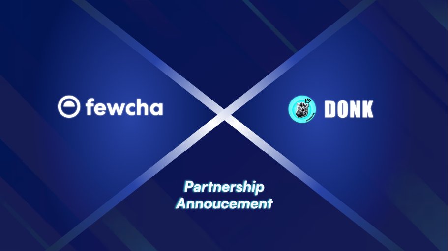 📣Partnership Announcement📣

We're thrilled to announce our new partnership with <a href="/donk_apt/">DONK! 🦓</a> 🎉

🙌🏻Can't spill all the beans just yet, but trust us, you won't wanna miss this.

Are you excited to see what this partnership is all about?🧐👀

 #FewchaWallet #DONKMOVE #Aptos #APT