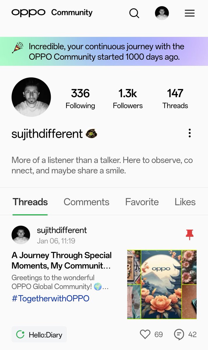 SujithDifferent's tweet photo. 1000 days strong in the OPPO Global Community! This incredible journey has been filled with tech discoveries, inspiring ideas, and amazing friendships. Here's to many more!
#OPPO #OppoGlobalCommunity #Milestone @oppo https://t.co/PDlNecIh0W