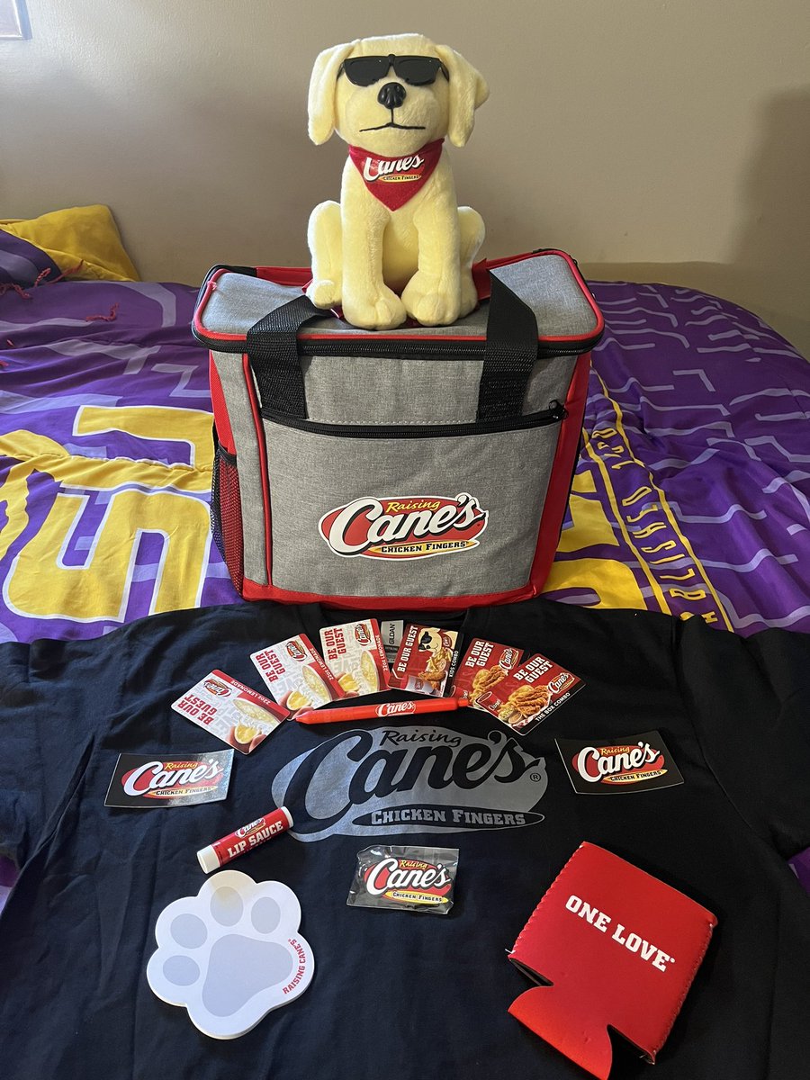 Appreciate <a href="/raisingcanes/">Raising Cane's</a> for the gift, looking foward to working with you guys!!!