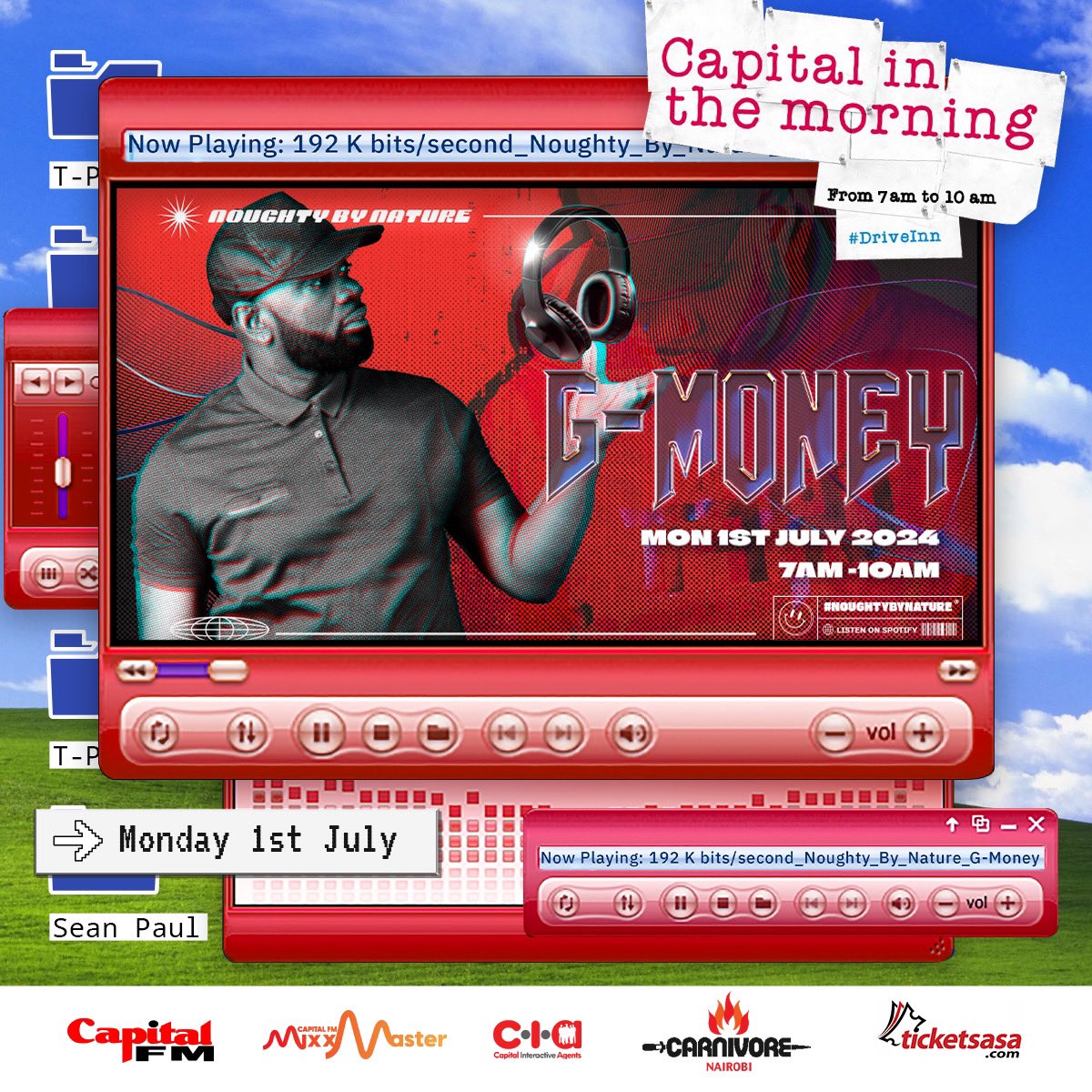 Guess who’s coming over from 8 am . @Gmoneyiz me will be our guest dj serving you best of 2000’s dancehall as we get ready for the biggest 2000’s party this Friday 5th July at the carnivore #DriveInn