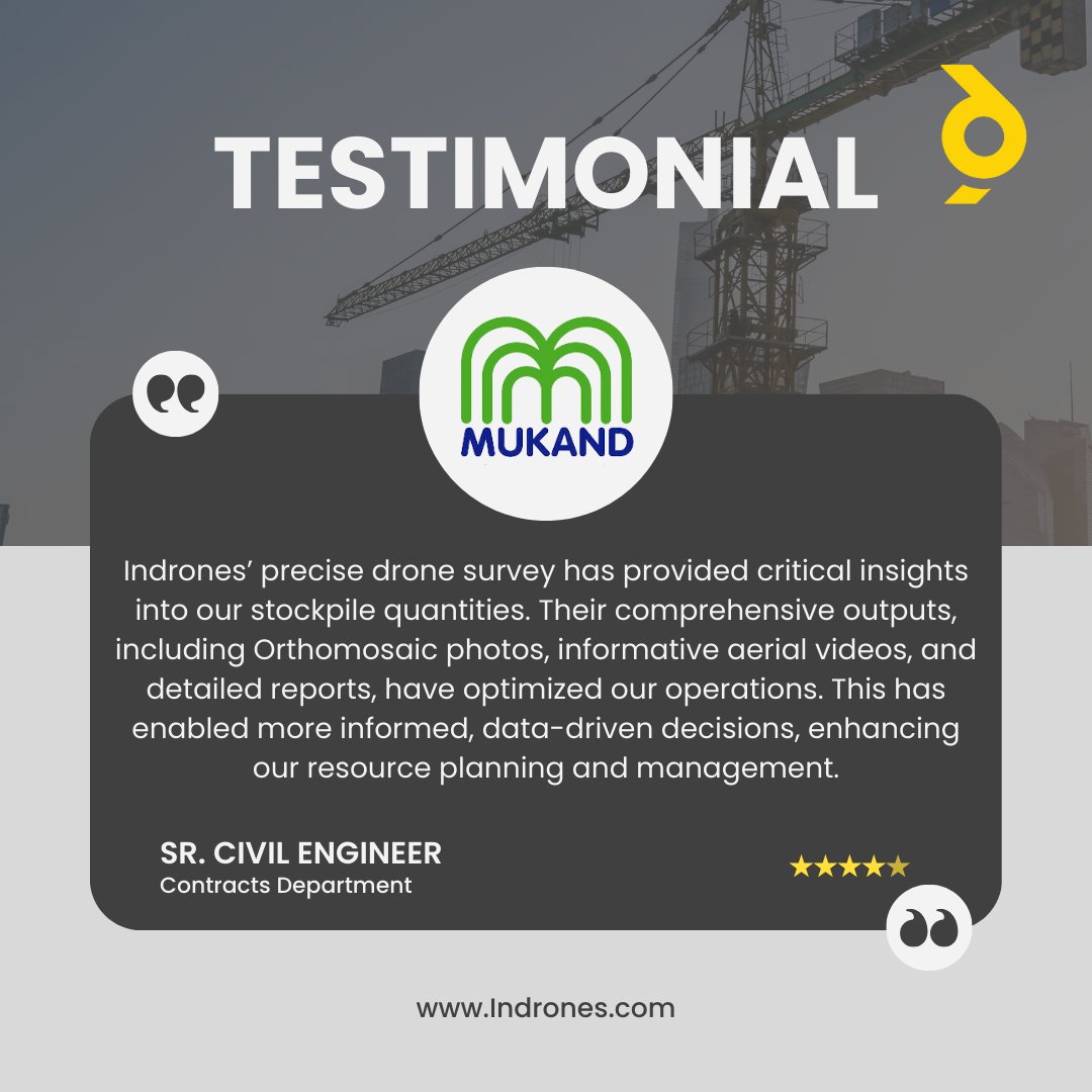 Thrilled to share the game-changing impact of Indrones Solutions on our clients’ projects. Unmatched accuracy &amp; efficiency in site inspections &amp; data collection with our innovative drone tech. Discover how we can elevate your projects today! #AEC #Construction