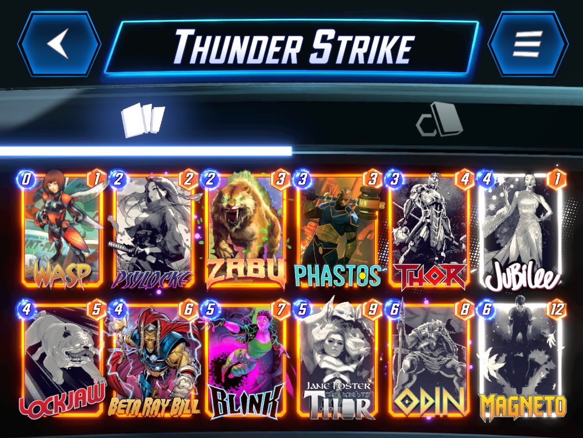 ShieldAgent's tweet image. If your a Thor fan, I've been having a lot of fun with this. Haven't lost with it today and played against multiple Meta decks. Have been farming Tickets with it @SnapDecks @MARVELSNAP @seconddinner @MarvelSnapZone @UntappedSNAP #MARVELSNAP #Marvel #MarvelComics
#INFINITE