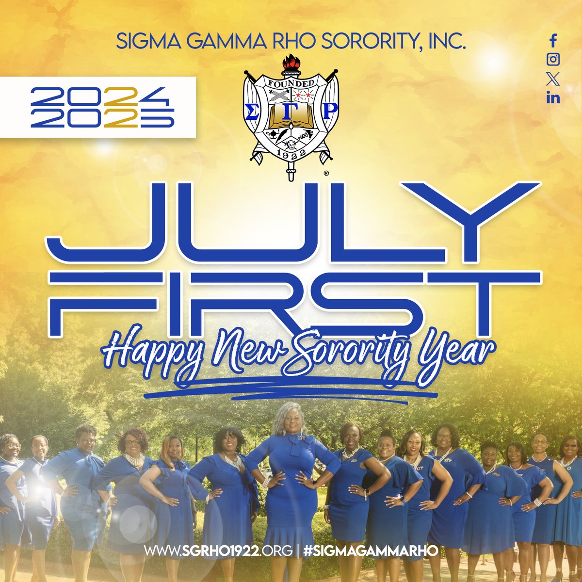 Happy New Sorority Year !   How will you impact our beloved sisterhood this sorority year in a #GREATER way? Retweet with your responses. 

#SigmaGammaRho #GreaterWomenGreaterWorld #AmplifyGreater