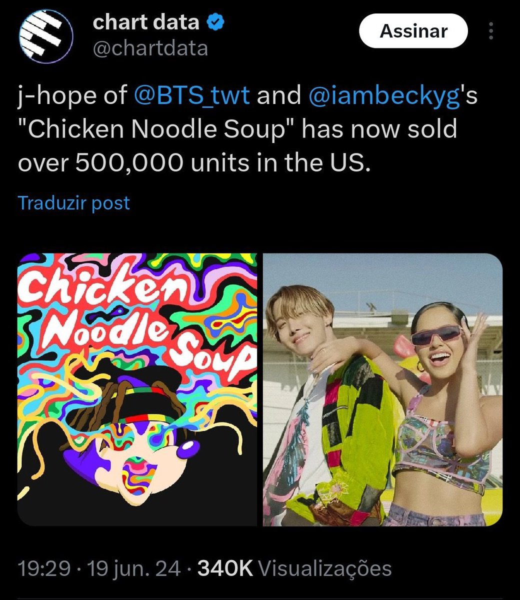BackTheSoul's tweet photo. Hello, 
@BIGHIT_MUSIC @GeffenRecords @HYBEOFFICIALtwt

"Chicken Noodle Soup" by #JHOPE is eligible for RIAA Gold certification for selling 500K units in the US. Kindly initiate the process so the single can be certified as soon as possible.
Thank you! https://t.co/kRVeFEfRvw