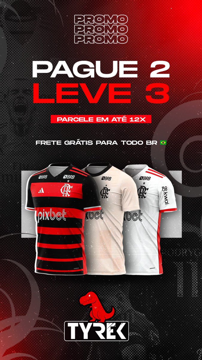 TyrekImportados's tweet photo. Camisa Flamengo  🔥
Leve 3 e pague 2 👕👕👕
Parcele em até 12x  💳
Frete grátis 📦
Desconto de 5% em pagamentos via pix 💸
Desde 2017 com o melhor custo x beneficio 🛒🛍️
WhatsApp: 21 97772-4621 https://t.co/IFdxgH2ABW