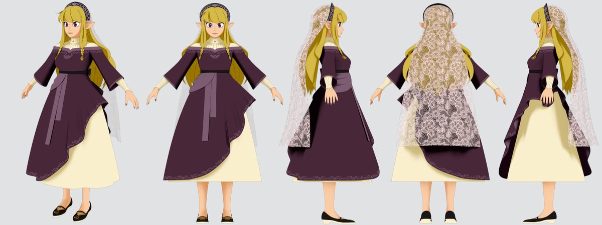 I may have modeled another zelda
This one based off art by <a href="/tricksterair/">airinn 🪻</a> 
Here it is on me art station: artstation.com/artwork/yD1Q1Q