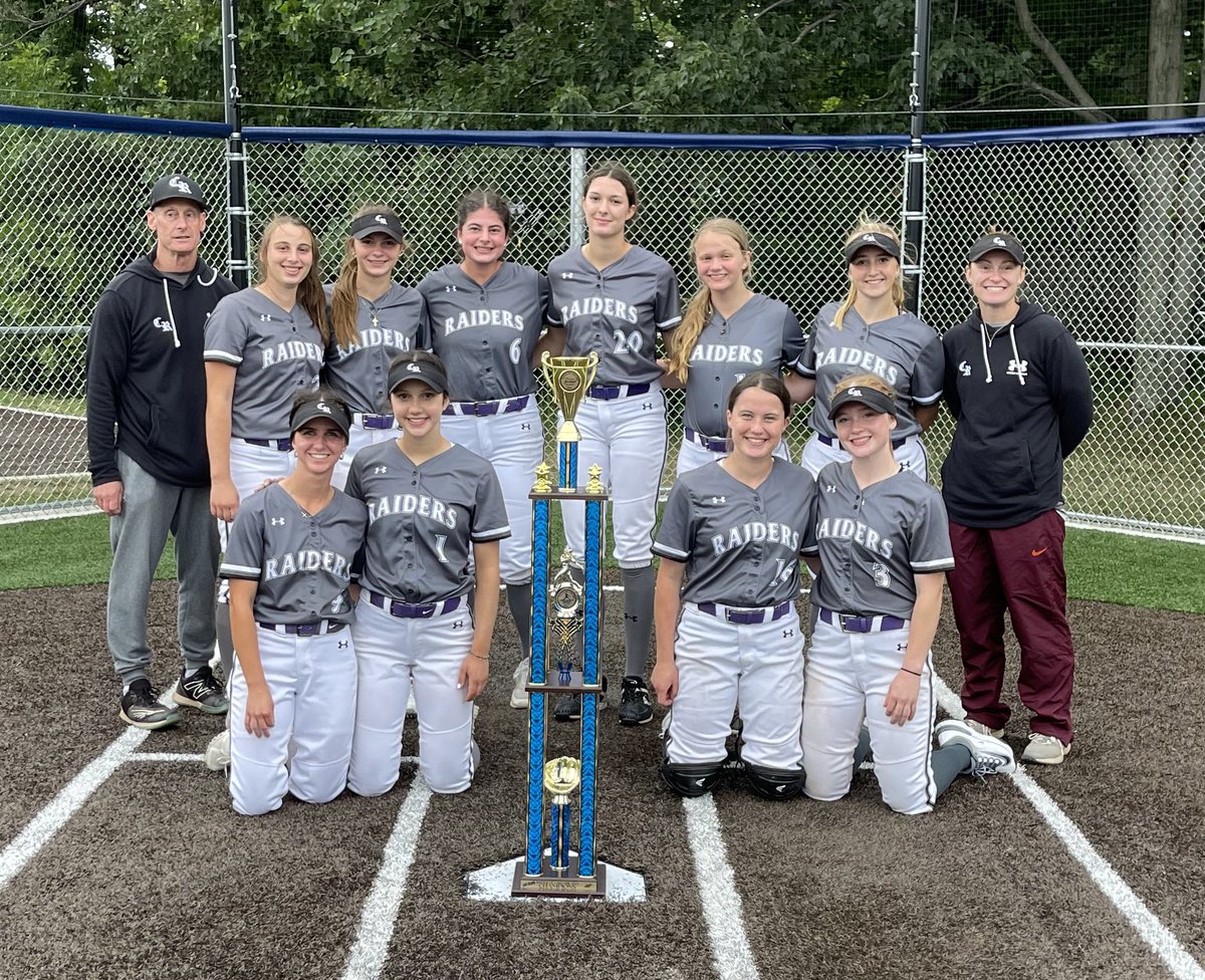 CHAMPIONS at Battle of the Lake (18u) this weekend!  Petra Hunt with 3 HRs, Ashley Jedrich and Aubrey Coyle with a HR each in the day.  Lily Goldberg and Maria Sweet dominated in the circle!  Congratulations Raiders!