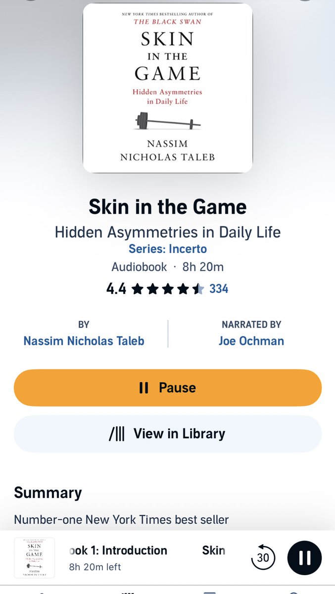 New book 🎧
<a href="/nntaleb/">Nassim Nicholas Taleb</a>