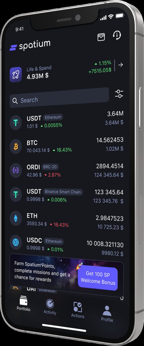 DESTINIFY_01's tweet image. Spatium sets that bar as the most powerful wallet in the market while providing unmatched ease of use.

We have combined a set of unique features which enable the earning on crypto in a UX-friendly manner @spatium_news

#Spatium