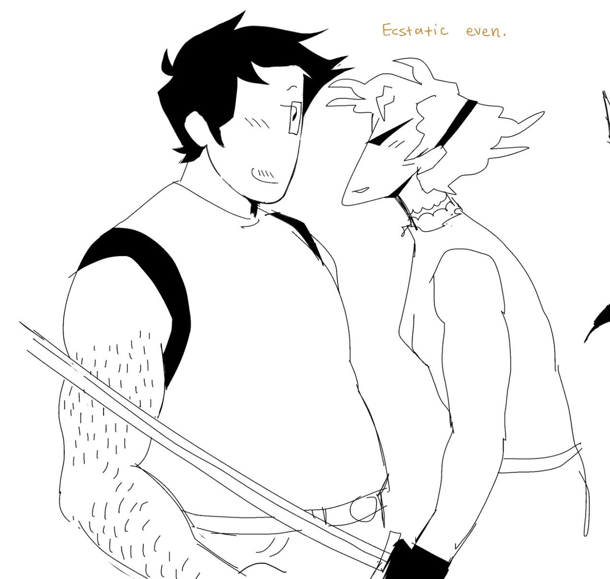 zan0tix's tweet photo. Cy told me to post this BLAME HIM. Anyway every time i try to draw them sparring it turns into this i cant take them seriously theyreso stupid😢 https://t.co/Wtu3MQ4eMm