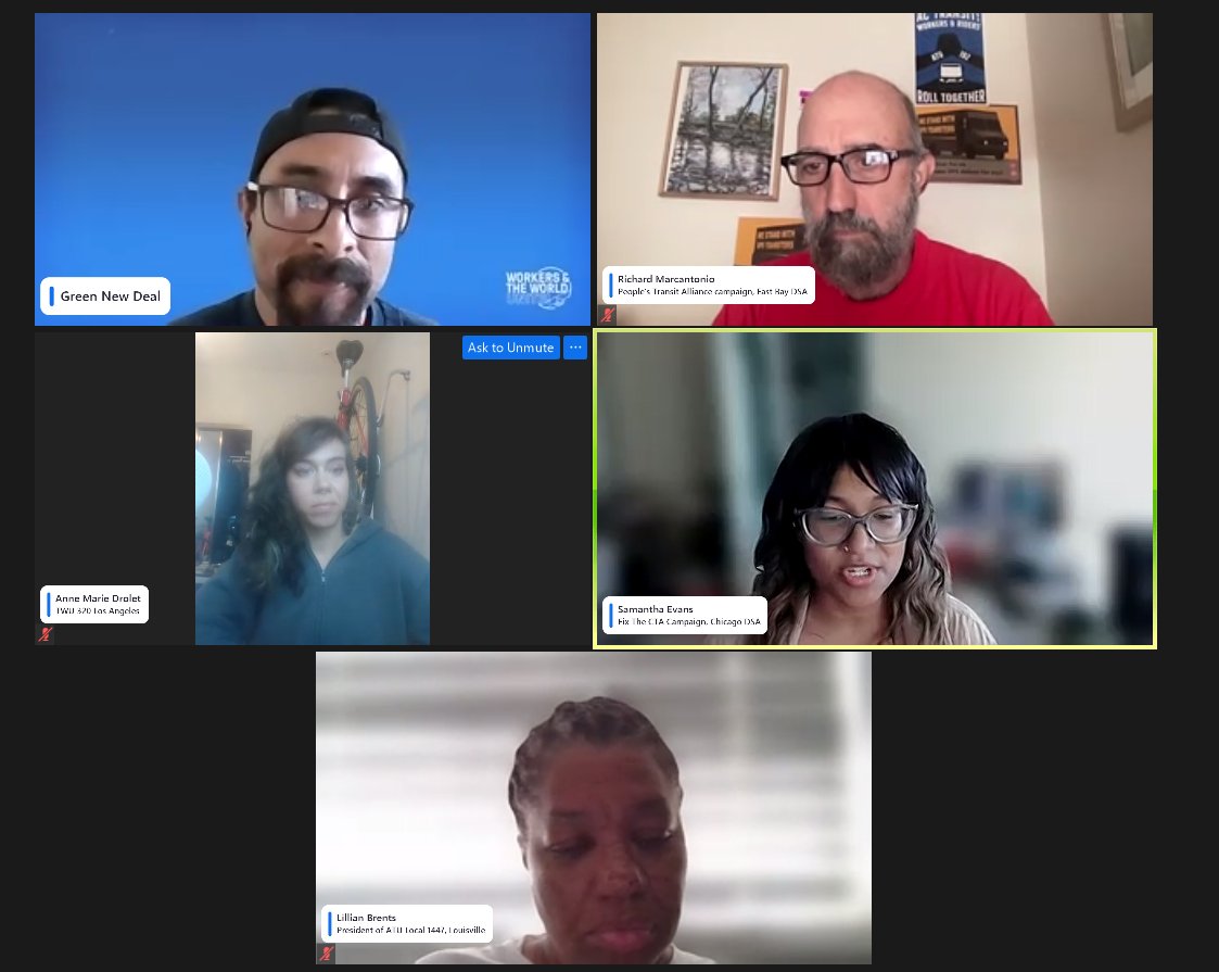 DSAecosocialism's tweet photo. Samantha E from @fixthecta_CDSA is explaining how their chapter made connections with rank and file CTA union workers to support their on-the-ground demands, and build the confidence to organize. https://t.co/kP1LhsVTbL