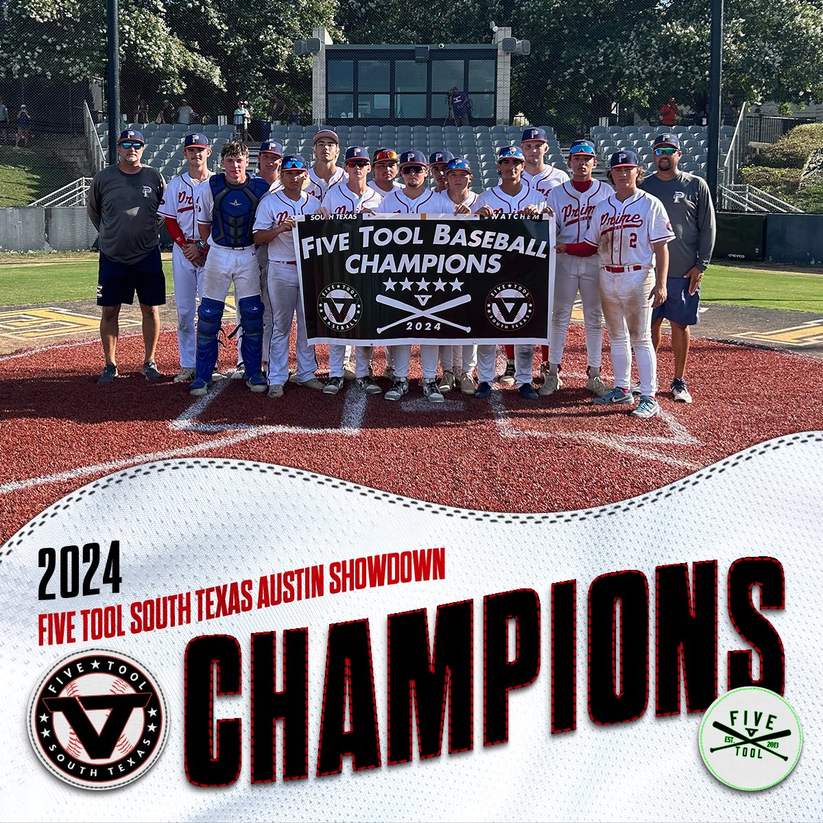 🏆 Champions 🏆

Congrats to <a href="/LightsOutBaseb1/">USA Prime San Antonio</a> on winning the 18U Championship of the <a href="/FiveTool/">Five Tool Baseball</a> South Texas Austin Showdown.

#WatchEm