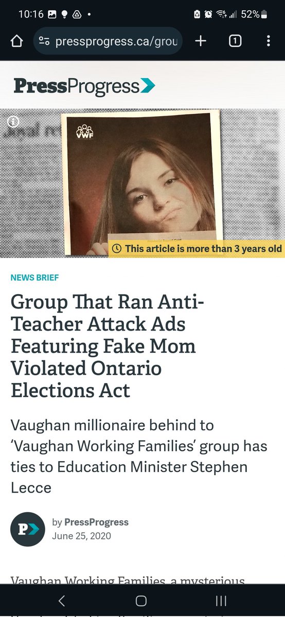 underbite's tweet photo. @JasonPYYC @1loriking It's a #Conservative thing.

Remember #corruptCPC #LyingLecce, the EDUCATION MINISTER, colluding to create ATTACK ADS using fake 'Vaughn Working Families'?

#Cons fabricate opinions for the public when the #ConCult isn't moving fast enough. https://t.co/8pg1F0Ldx8