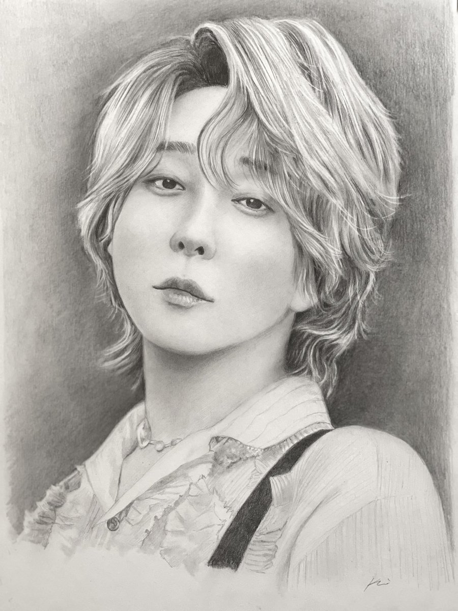アニュ貴 #大森元貴 #MrsꓸGREENAPPLE #鉛筆画 #pencildrawing