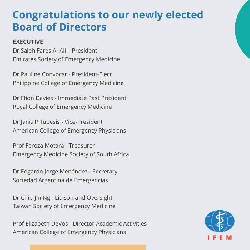 IFEM Vice President (@ifemvpresident) on Twitter photo Incredibly proud to be assuming the role of VP of the <a href="/IFEM2/">International Federation for Emergency Medicine</a> this week. I am happy to represent @ACEPNow on the Board of Directors and Executive for the next two years. A truly amazing group of individuals focused on advancing emergency care worldwide. #emergencycaresaveslives Incredibly proud to be assuming the role of VP of the <a href="/IFEM2/">International Federation for Emergency Medicine</a> this week. I am happy to represent @ACEPNow on the Board of Directors and Executive for the next two years. A truly amazing group of individuals focused on advancing emergency care worldwide. #emergencycaresaveslives