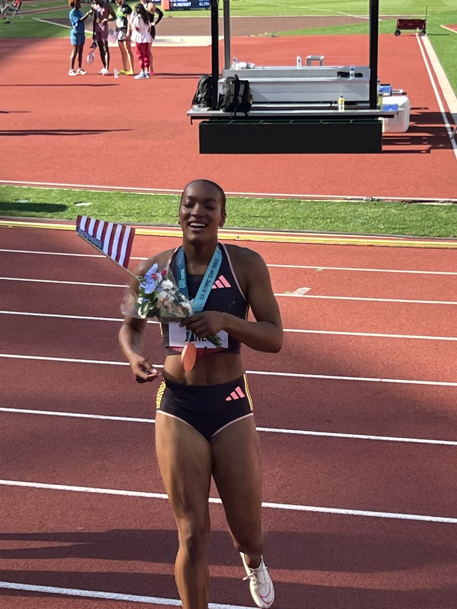 Congratulations to Jasmine Jones on her 3rd place finish in the 400mH at the US Olympic Trials in a lifetime best 52.77 to earn her spot to represent <a href="/TeamUSA/">Team USA</a> at @paris2024 !!