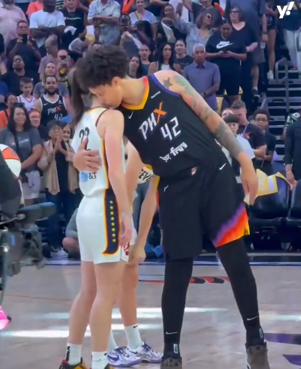 Josh Chavis on X: "Brittney Griner hugging Caitlin Clark looks like someone  telling their kid goodbye at daycare. https://t.co/vjN2Qqw62n" / X