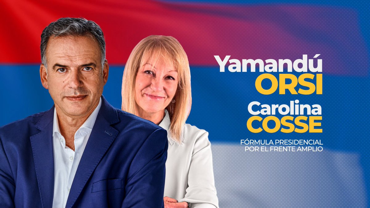 "Hoy tenemos fórmula para la presidencia", dijo Yamandú Orsi en su discurso y presentó a Carolina Cosse como candidata a vice. 

"Hemos aceptado con gusto, alegría y compromiso", dijo el candidato del Frente Amplio. 

"Hoy el FA empezó a volver", afirmó Cosse en el escenario.