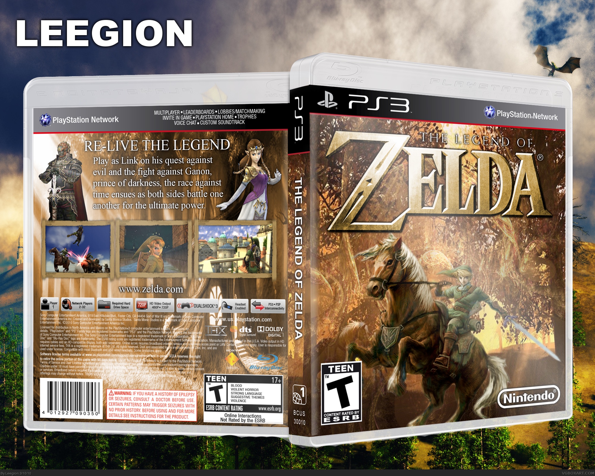 VGBoxArt Daily on X Game The Legend of Zelda Console PlayStation 3 Created by Leegion Uploaded on March 10th 2010 https t QdN0Z6WxvQ X