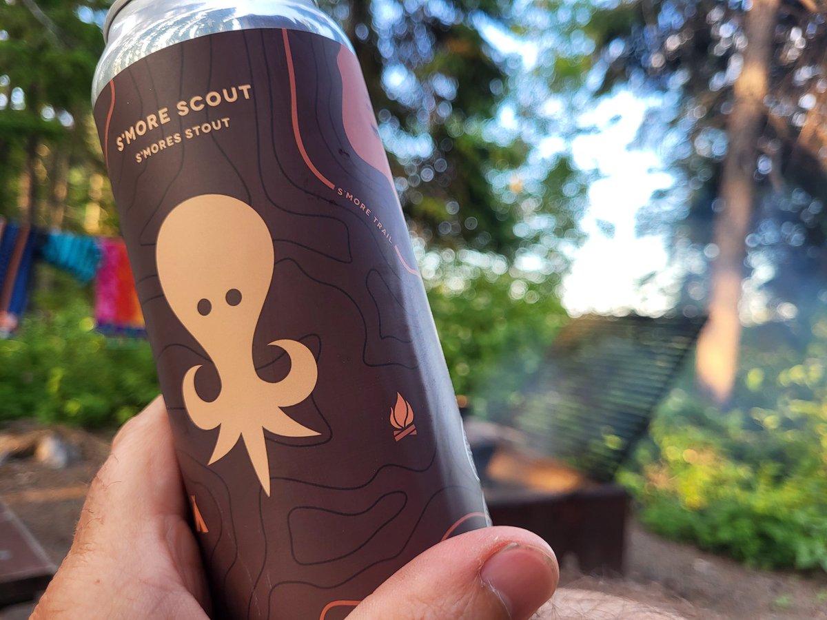 Enjoying <a href="/kilterbrewing/">Kilter Brewing</a> smores by the campfire at Paint Lake.