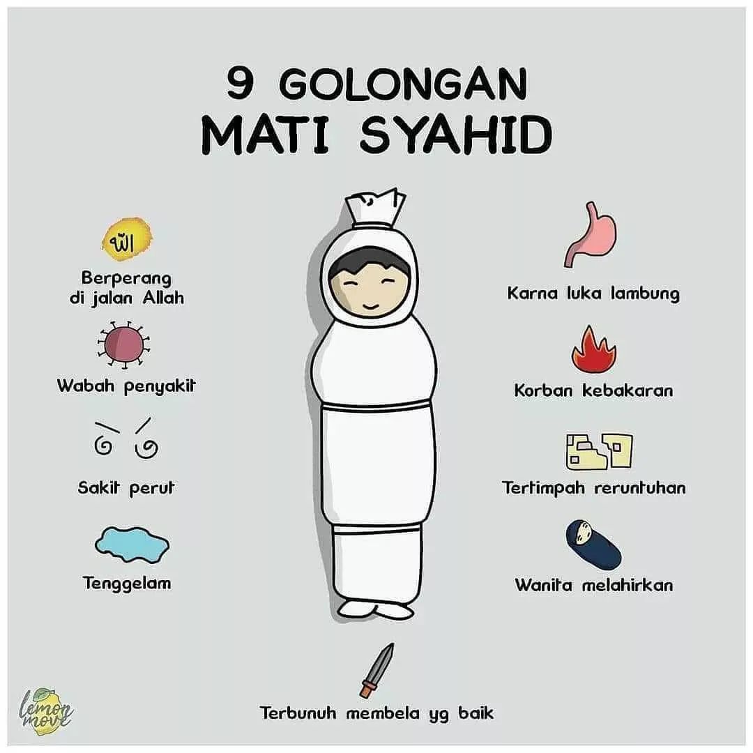 DiaraFathiya's tweet image. 9 golongan mati syahid✨