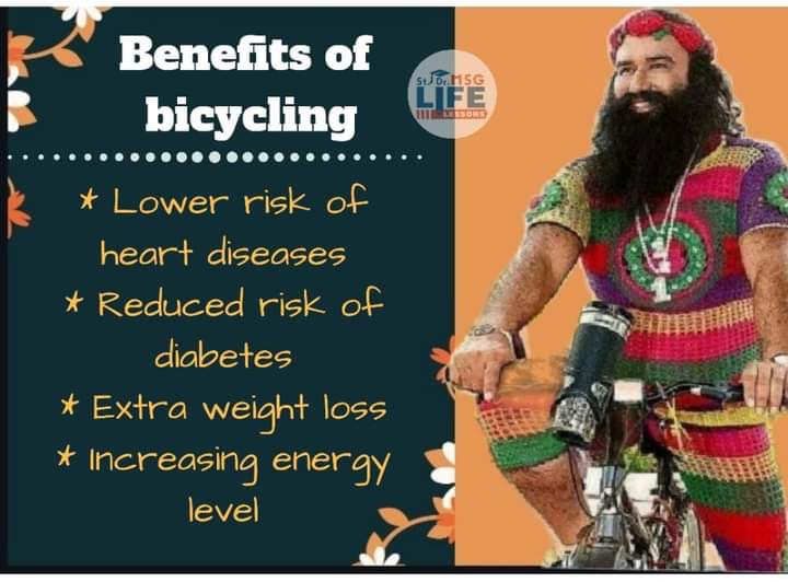 IshantSunaria's tweet photo. #BackToBicycle for a healthy lifestyle and eco-friendly environment. Saint Dr MSG Insan is motivating people to use bicycles etc. instead of bikes. #MondayMotivation https://t.co/0uURcdZ9rt