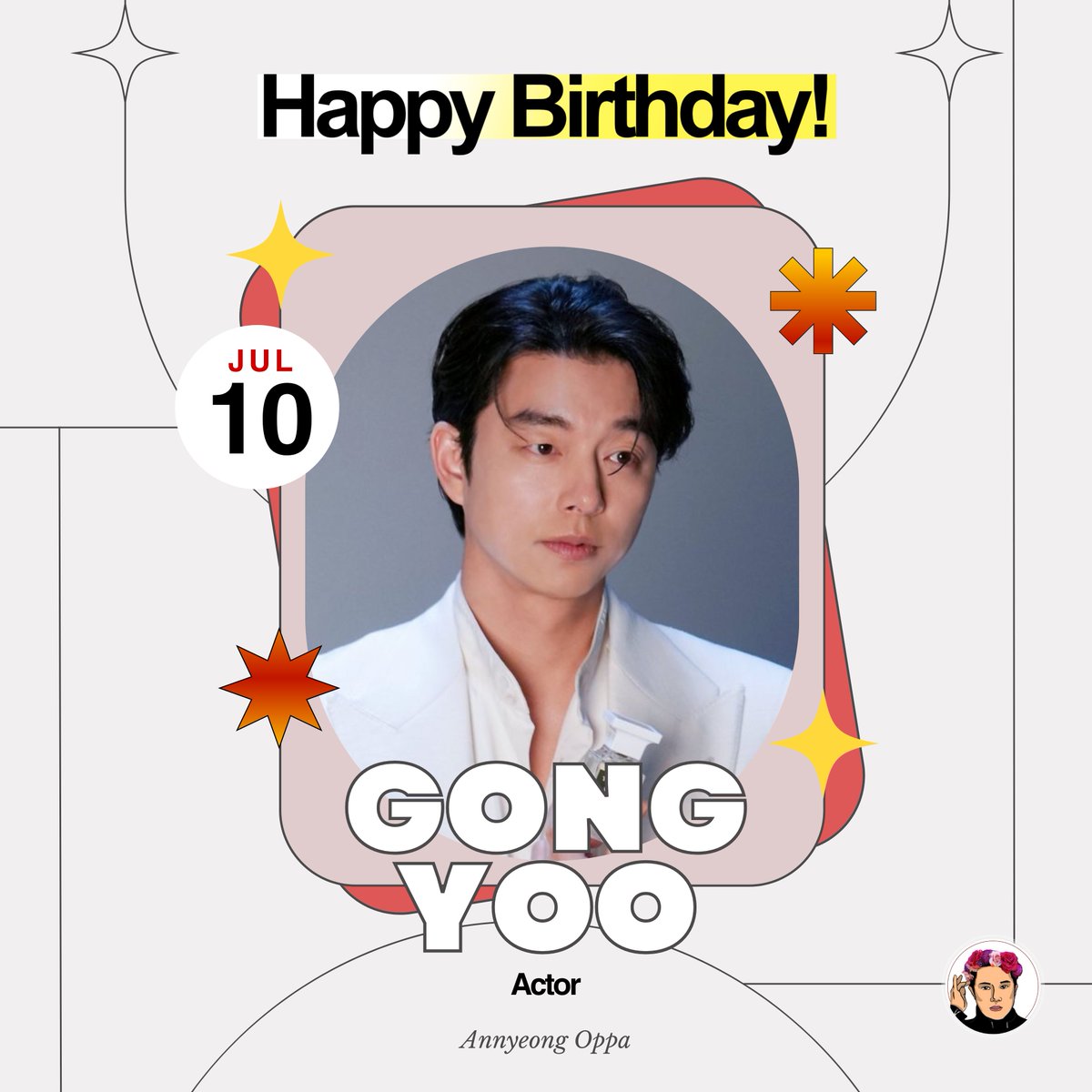 TheAnnyeongOppa's tweet photo. Today is Gong Yoo’s special day! 🥳

Happiest birthday to the talented Gong Yoo! May your day be blessed and filled with happiness and joy! ❤️🎉

Get to know him more here: https://t.co/RtcaNKVSEl

#HappyGongYooDay https://t.co/ADsK9VMXUL